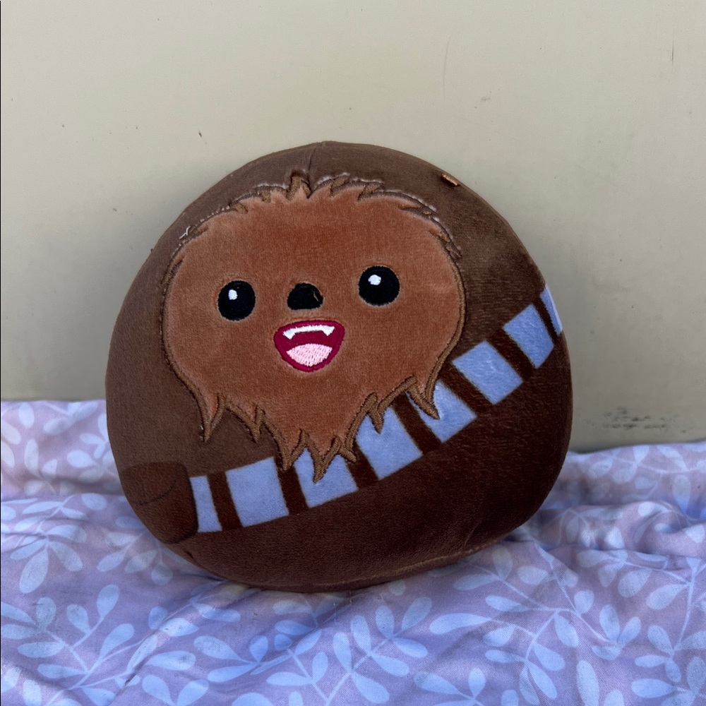 #78 Adorable Brown Plush chewbacca toy with Striped Design